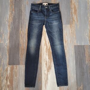 NWOT Women's Lucky Brand Ava Mid Rise Skinny Jeans Dark Wash Size 0/25